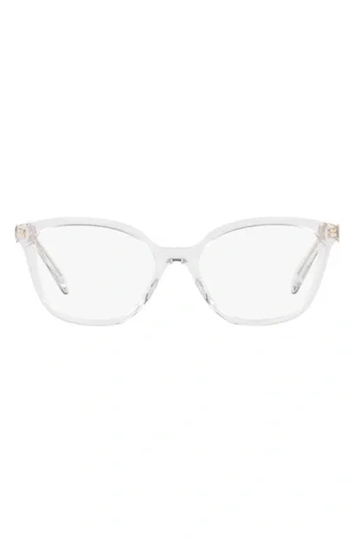 Prada 52mm Butterfly Optical Glasses In Crystal