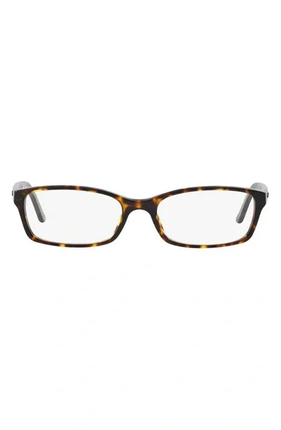 Burberry 53mm Pillow Optical Glasses In Dark Havana