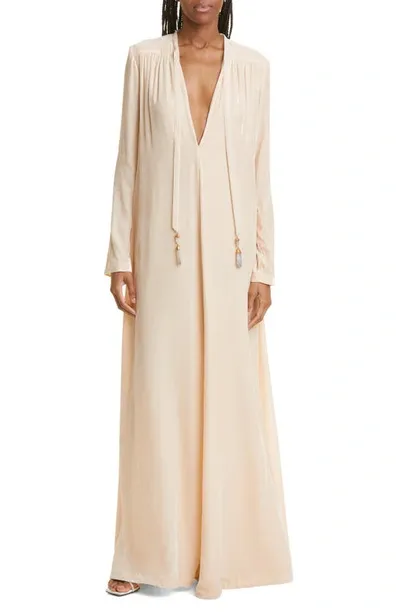 Zimmermann Lyrical Velvet Tubular Maxi Dress In Neutral