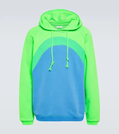 Erl Rainbow Hoodie In Blue Green