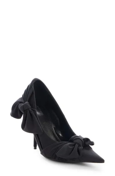 Balenciaga Knife Knot Cupro Pumps In Black