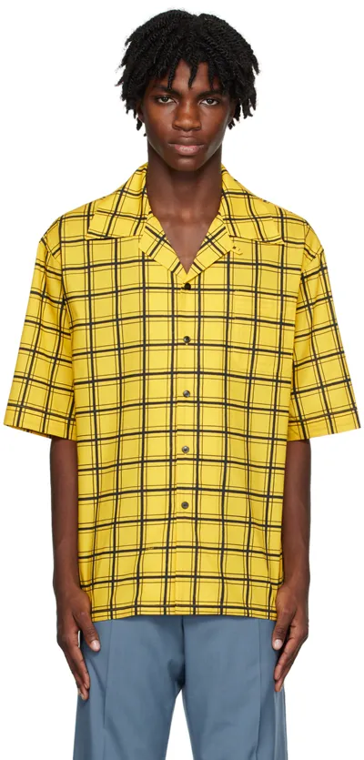 Marni Check Print Shirt In Multicolour