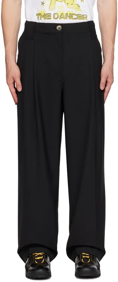 Ganni Black Drapey Trousers