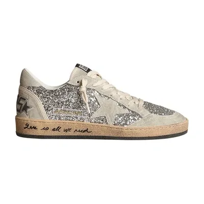 Golden Goose Ball Star Sneakers In Silver_ice