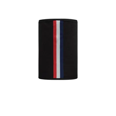 Moncler Cache-col En Molleton Tricolore In Black