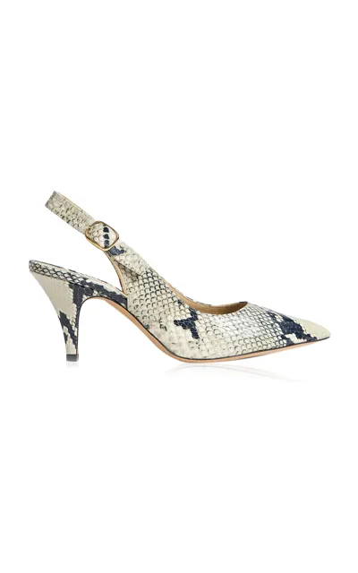 Khaite River Embossed Leather Pumps In Print