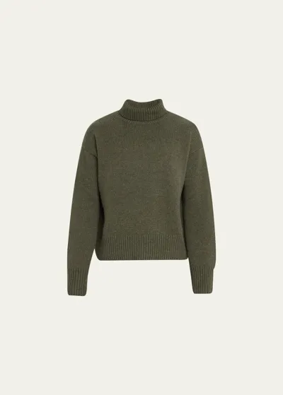 Givenchy Turtleneck Oversized Knit Sweater In Green