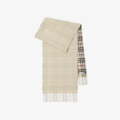 Burberry Check Cashmere Reversible Scarf