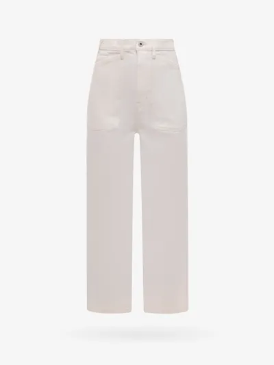 Kenzo Cotton Drill Jeans In White