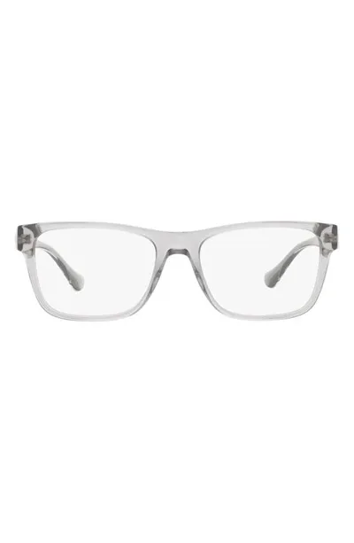 Versace 55mm Rectangular Optical Glasses In Grey