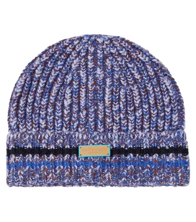 Scotch & Soda Kids' Intarsia Cotton-blend Beanie In Multicoloured