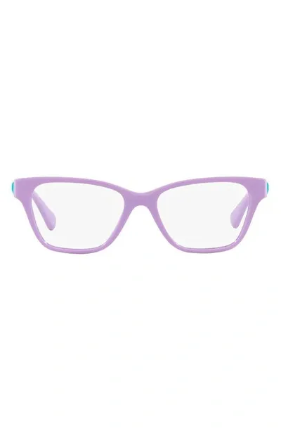 Versace 48mm Rectangular Optical Glasses In Lilac