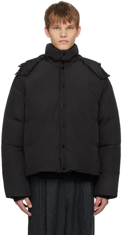 Le17septembre Black Detachable Hood Down Jacket