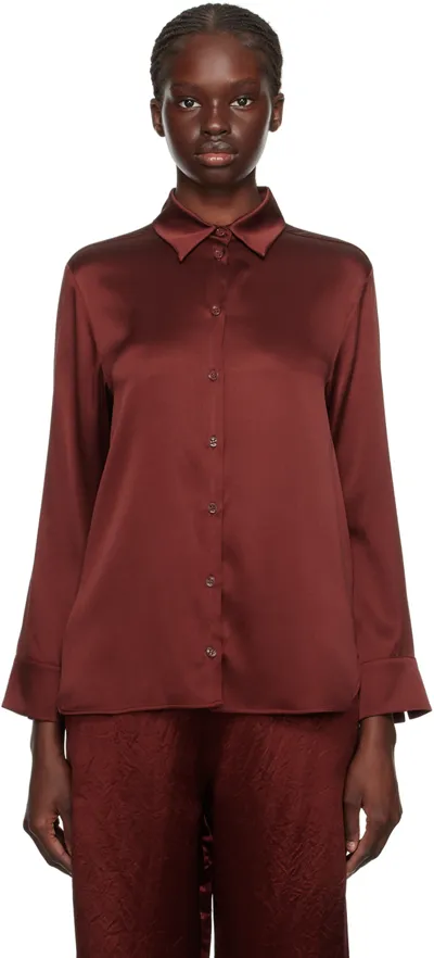 Max Mara Burgundy Ofridi Shirt In 082 Brick Red