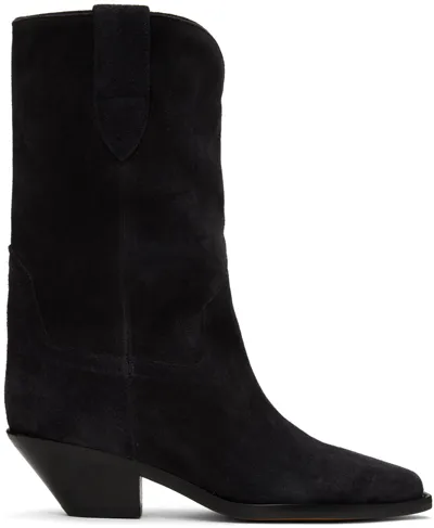 Isabel Marant Dahope Leather Boots In Black