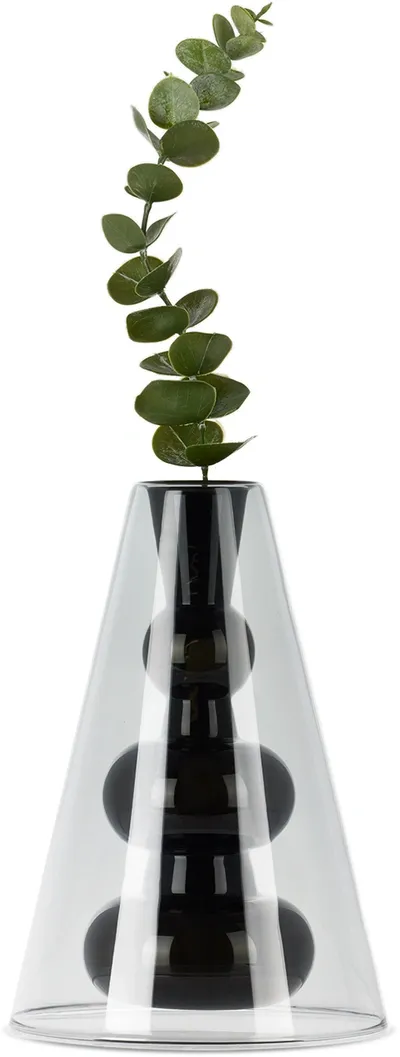 Tom Dixon Black Bump Cone Vase