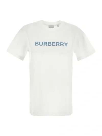 Burberry Logo Cotton T-shirt In White