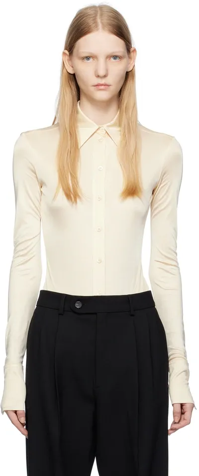 Sportmax Beige Pera Bodysuit In Ivory