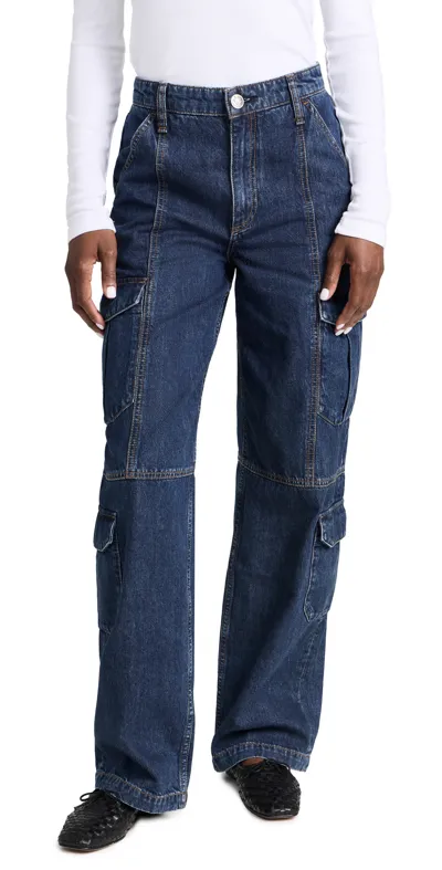 Rag & Bone Cailyn Cargo Jeans In Dark Denim