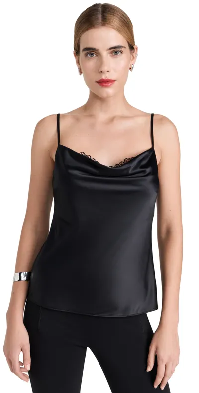 Night Night By Jonathan Simkhai Scarlett Cowl Neck Cami In Black