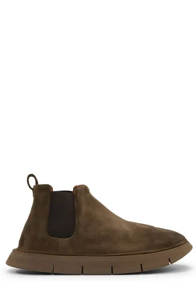 Marsèll Intagliata Round Toe Ankle Boots In Brown