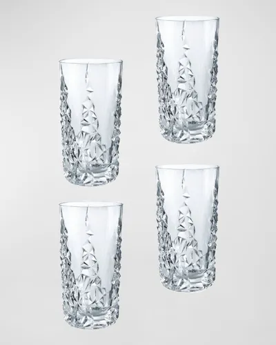 Nachtmann Sculpture Highball Longdrink Glasses, Set Of 4 In Clear