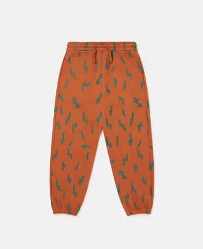 Stella Mccartney Kids' Lightning Strike Joggers In Brown