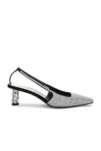 Tom Ford Bejeweled 50 Slingback Pump In Crystal