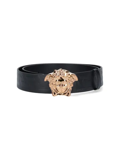 Versace La Medusa Belt In Black