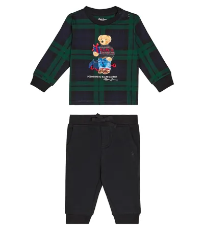 Polo Ralph Lauren Baby Set Aus Sweatshirt Und Jogginghose In Green