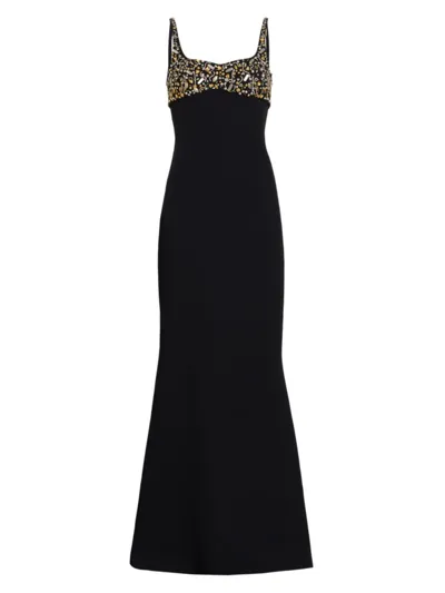 Safiyaa Beatriz Beaded Maxi Dress In Black