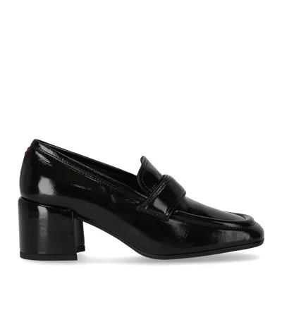 Halmanera Glaze Schwarzer Loafer Mit Absatz In Black