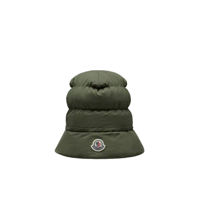 Moncler Down-filled Hat In Green