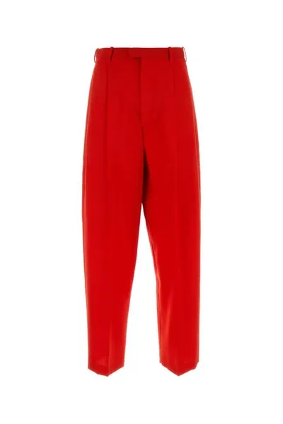 Marni High-waisted Virgin Wool Trousers In Lacquer