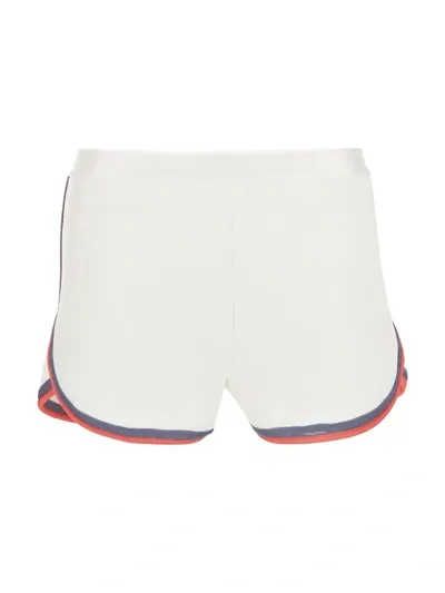 Fendi Allover Logo Knit Shorts In White