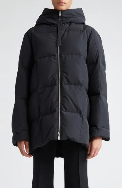 Jil Sander Quilted Down Jacket In Black