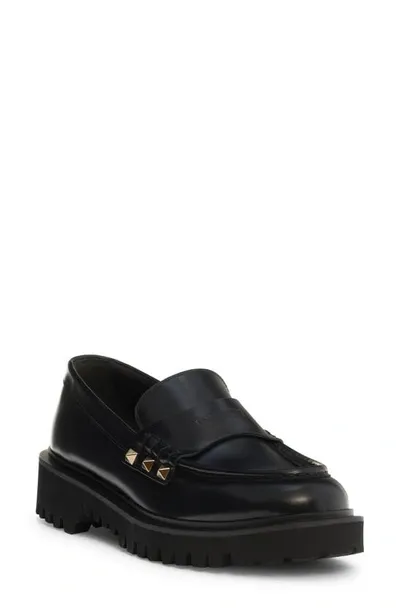 Valentino Garavani Rockstud Lug Sole Loafer In Black