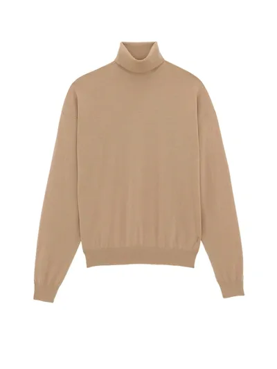 Saint Laurent Sweater In Cream