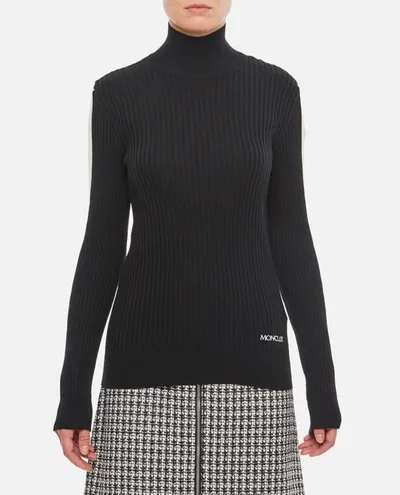 Moncler Turtleneck Jumper In Black