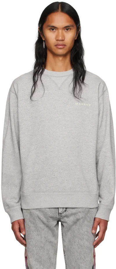 Isabel Marant Mikis Logo Sweatshirt In Grey