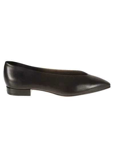 Loro Piana Rebecca Calfskin Ballerina Flats In Black