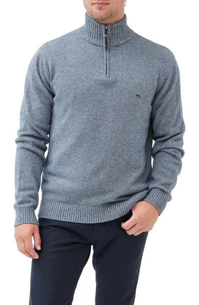 Rodd & Gunn Rodd And Gunn Merrick Bay Quarter Zip Pullover Sweater In Indigo