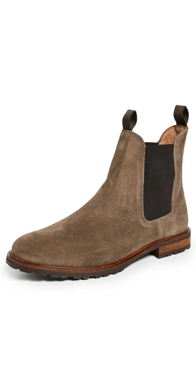 Shoe The Bear York Water Repellent Suede Boots Khaki