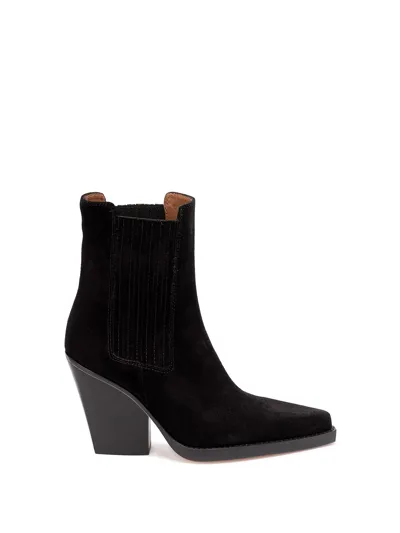 Paris Texas Black Suede Dallas Ankle Boots