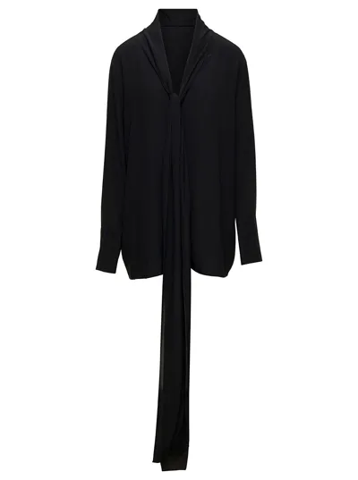 Givenchy Scarf Silk Blouse In Black