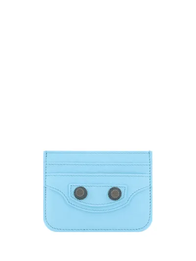 Balenciaga Le Cagole Card Holder In Sea Blue