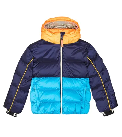 Bogner Kids' Fritz Colorblocked Down Ski Jacket In Multicoloured