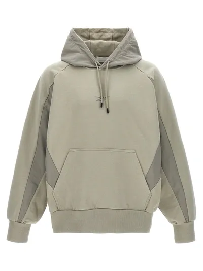 Reebok Woven Blocked Hoodie In Beige