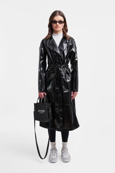 Stutterheim Kista Opal Trench Coat In Black