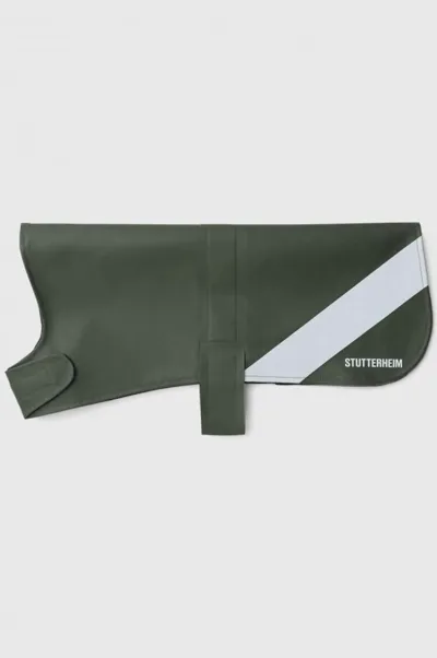 Stutterheim Dog Raincoat In Green